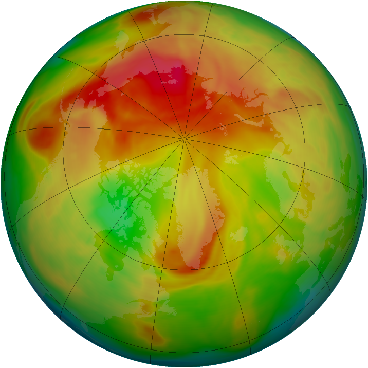 Arctic ozone map for 30 March 2005